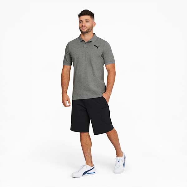 Essentials Men's Pique Polo, Medium Gray Heather-Cat, extralarge