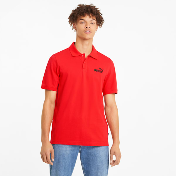 Essentials Men's Pique Polo, High Risk Red, extralarge