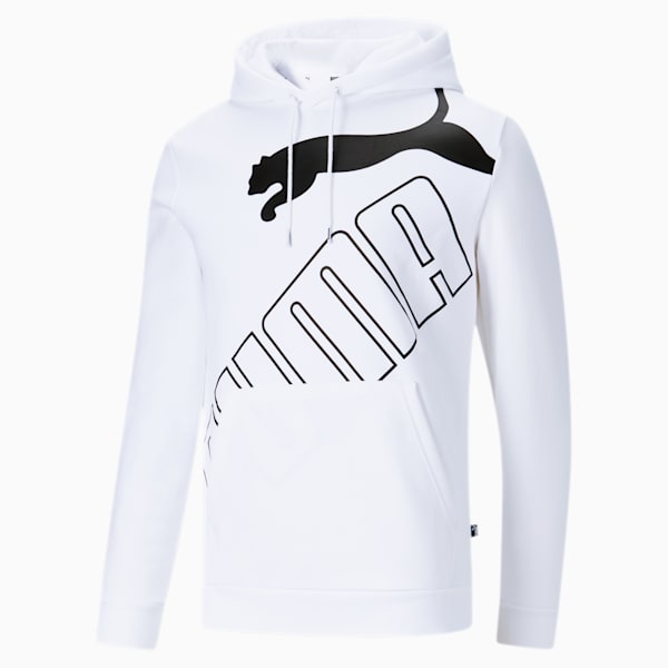 Big Logo Men's Hoodie, Puma White, extralarge