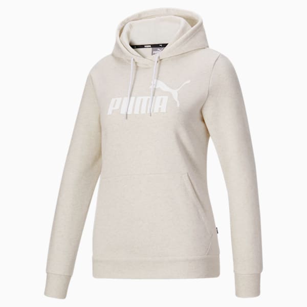 Essentials Women's Logo Hoodie, Puma White Heather-Tonal, extralarge