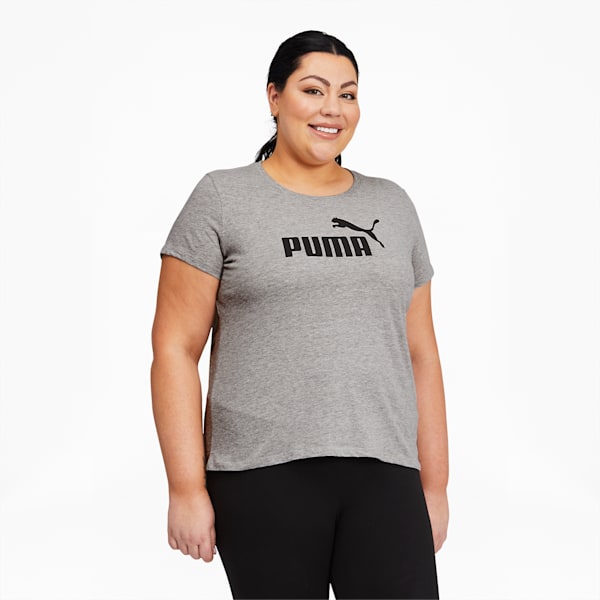 Essentials Women's Logo Tee PL, Light Gray Heather, extralarge