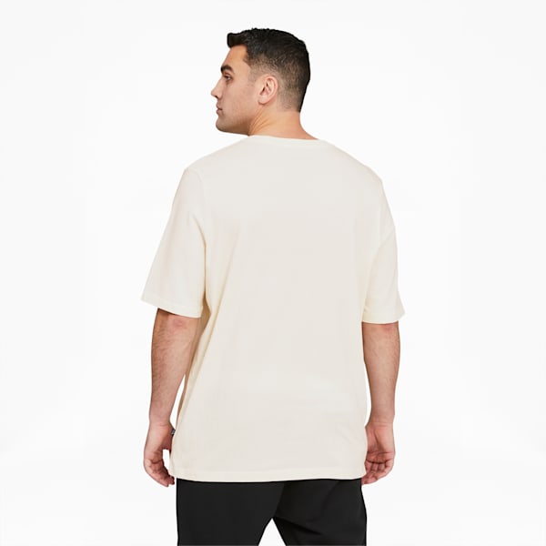 Essentials Men's Logo Tee BT, Ivory Glow-Puma Black, extralarge