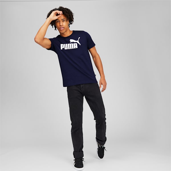 Playera para hombre Essentials Logo, Peacoat, extralarge