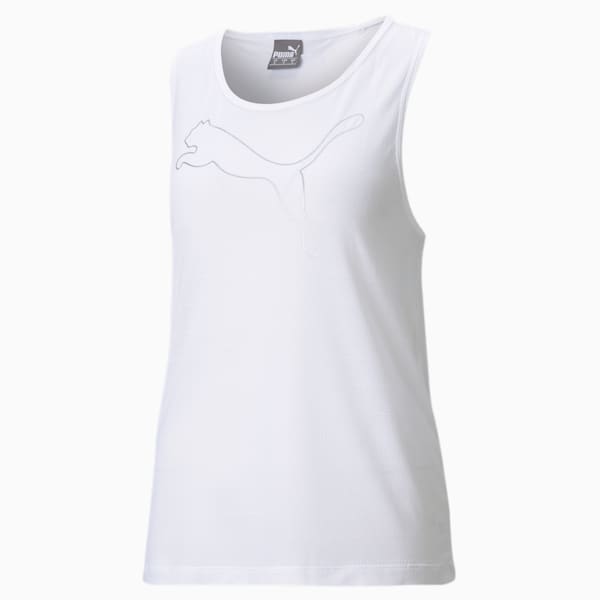 RTG Layer Women's Loose Tank Top, Puma White, extralarge-IND