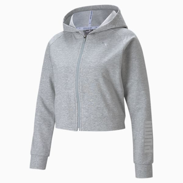 RTG Full-Zip Women's Hoodie, Light Gray Heather, extralarge