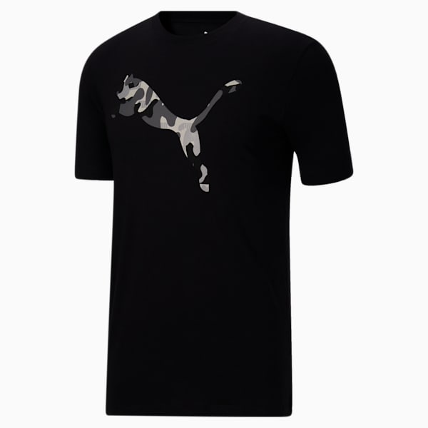 Camo Cat Men's Logo Tee, Puma Black, extralarge