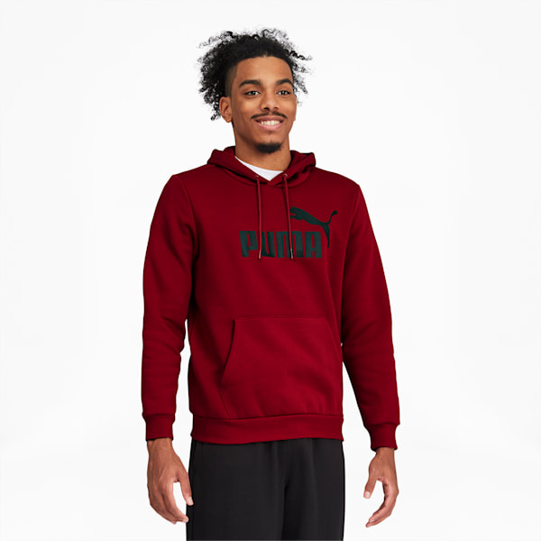 Essentials+ Men's Big Logo Hoodie, Red Dahlia, extralarge