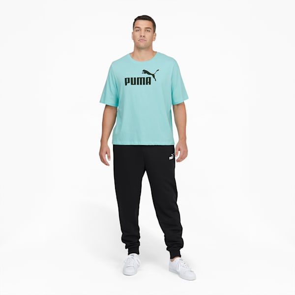 Essentials Men's Logo Tee BT, Angel Blue-Puma Black, extralarge