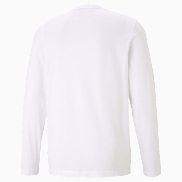 Essentials Long Sleeve Tee Men, Puma White, extralarge