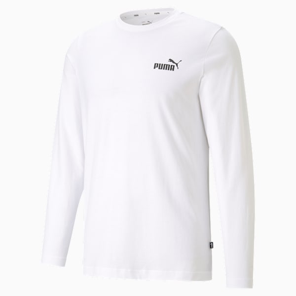 Essentials Long Sleeve Tee Men, Puma White, extralarge