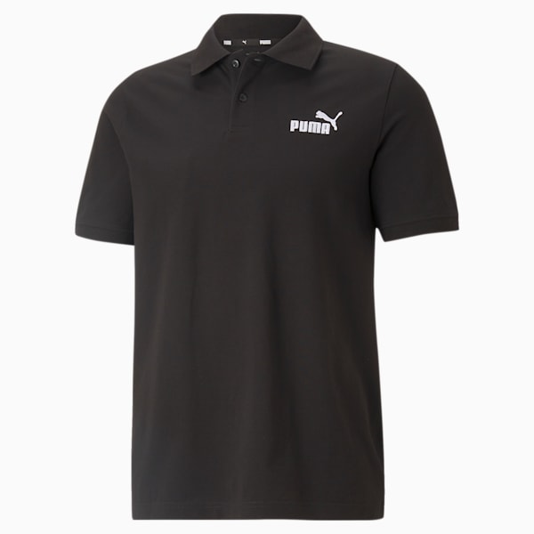 Essentials Pique Regular Fit Men's Polo Shirt, Puma Black, extralarge-IND