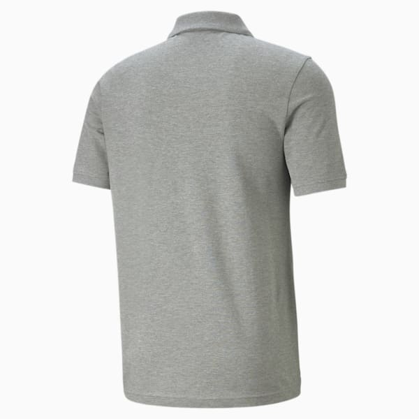 Essentials Pique Men's Polo Shirt, Medium Gray Heather