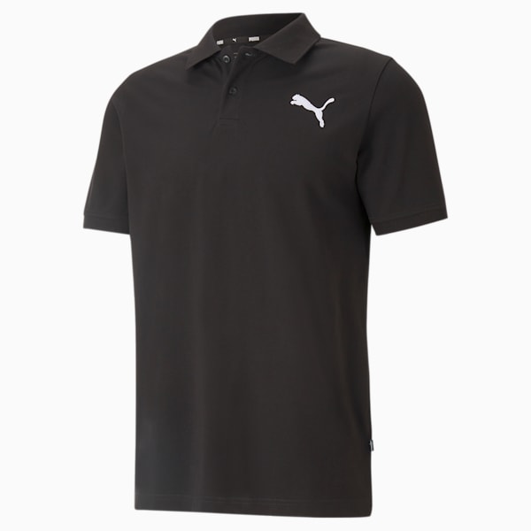 Pique Regular Fit Men's Polo Shirt, Puma Black-cat, extralarge-IDN