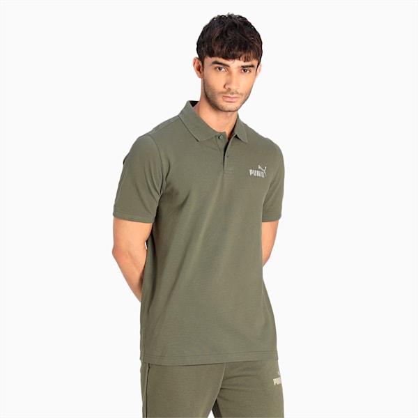 Essentials Pique Men's Regular Fit Polo Shirt, Grape Leaf, extralarge-IND