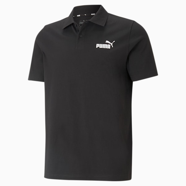 Essentials Regular Fit Men's Jersey Polo, Puma Black
