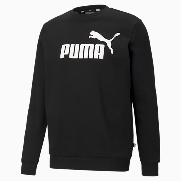 Essentials Big Logo Crew Neck Sweater Men, Puma Black, extralarge