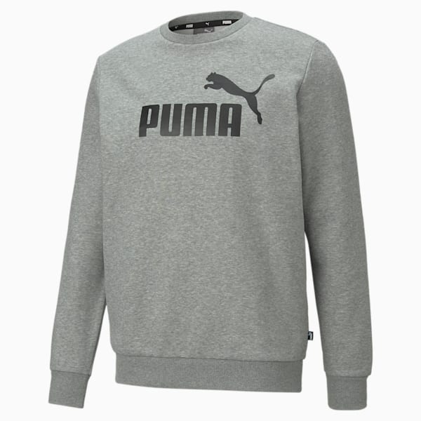 Essentials Big Logo Crew Neck Men's Sweater, Medium Gray Heather, extralarge-GBR