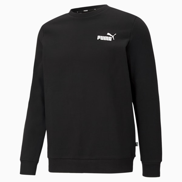 Sudadera con cuello redondo Essentials Small Logo para hombre, Puma Black, extralarge