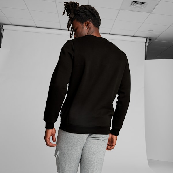 Sudadera con cuello redondo Essentials Small Logo para hombre, Puma Black, extralarge