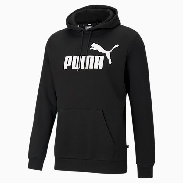 Essential Big Logo Regular Fit Men's Hoodie, Puma Black