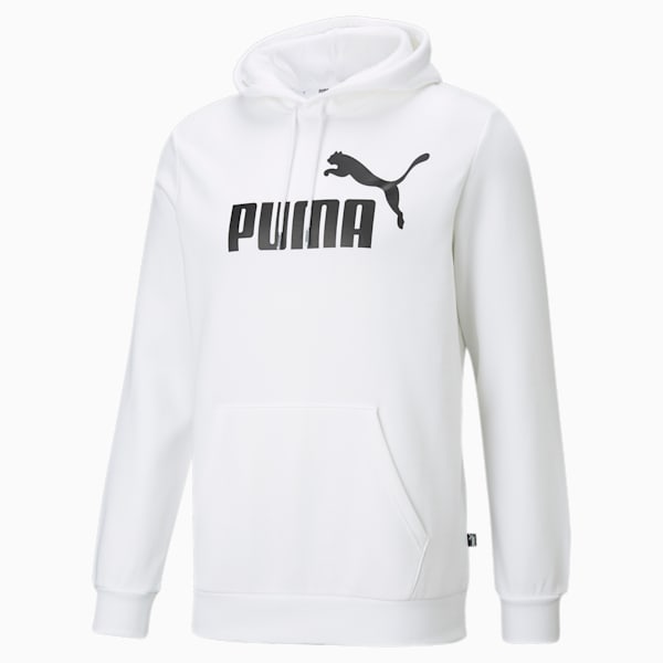 Big Logo Regular Fit Men's Hoodie, Puma White, extralarge-AUS