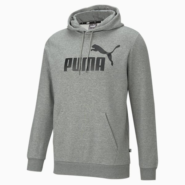 Big Logo Regular Fit Men's Hoodie, Medium Gray Heather, extralarge-IND