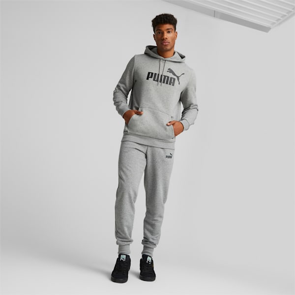Big Logo Regular Fit Men's Hoodie, Medium Gray Heather, extralarge-IND