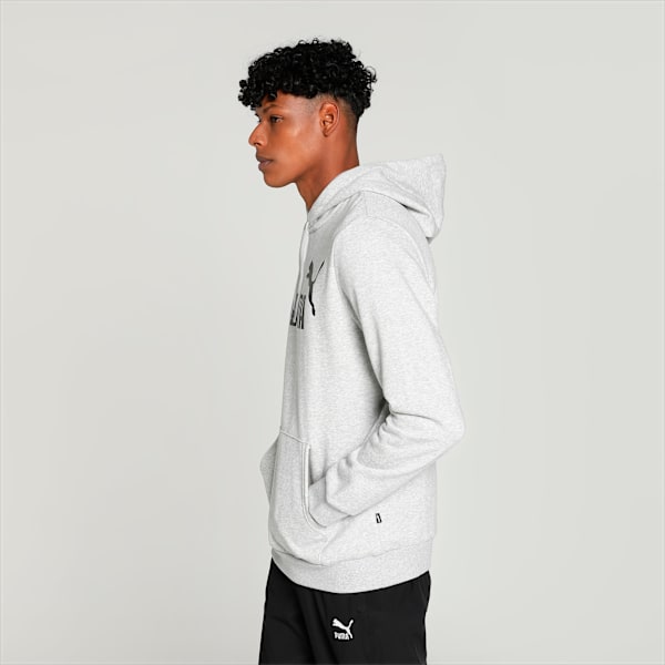 Big Logo Regular Fit Men's Hoodie, Light Gray Heather, extralarge-IND