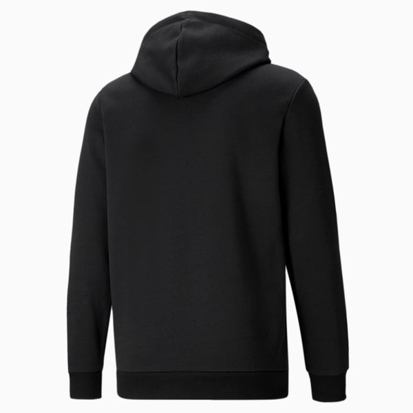 Essentials Men's Big Logo Hoodie, Puma Black-Green flash, extralarge