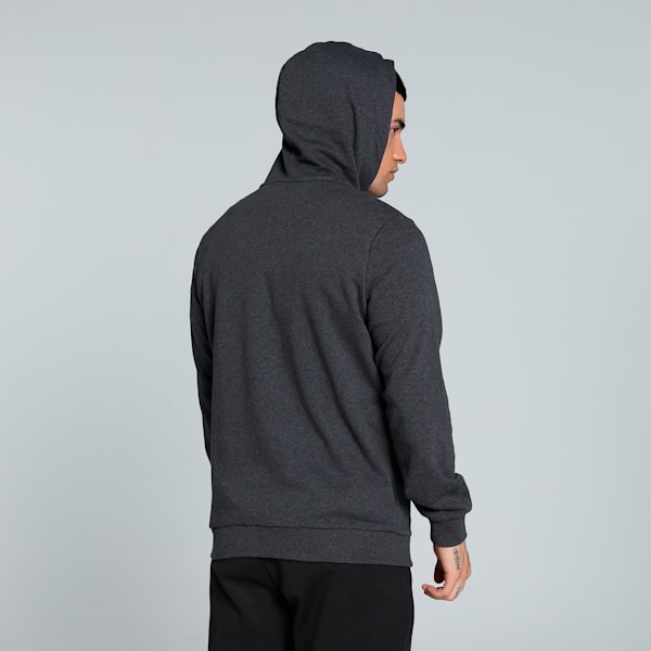 Big Logo Regular Fit Men's Hoodie, Dark Gray Heather, extralarge-IND