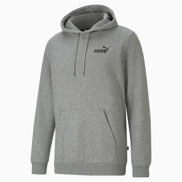 Essentials Small Logo Men's Hoodie, Medium Gray Heather, extralarge