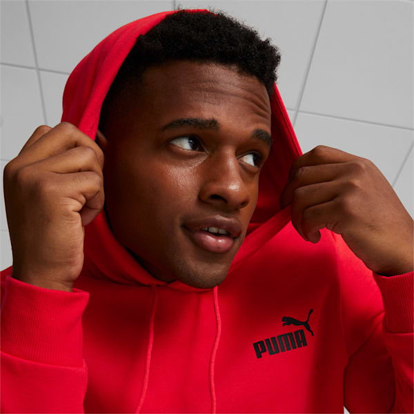 Essentials Small Logo Men's Hoodie, High Risk Red, extralarge