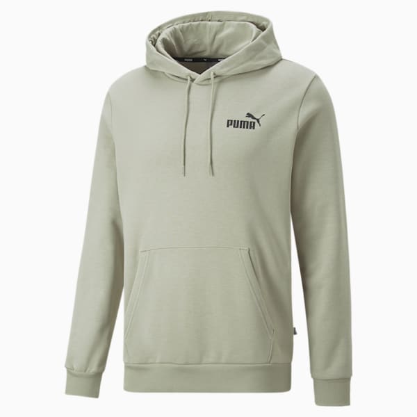 Sudadera con capucha y logo pequeño Essentials para hombre, Pebble Gray, extralarge