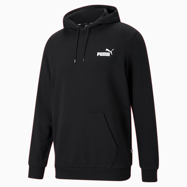 Small Logo Regular Fit Men's Hoodie, Puma Black, extralarge-IND