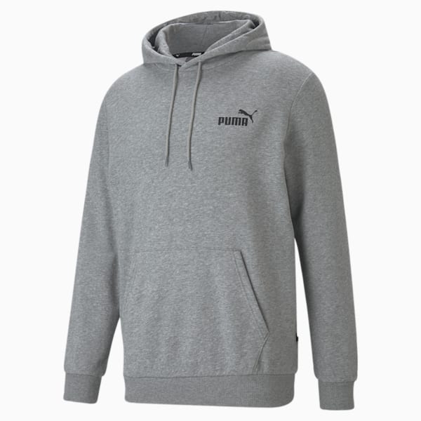 Small Logo Regular Fit Men's Hoodie, Medium Gray Heather, extralarge-IND