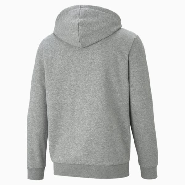 Big Logo Full-Zip Regular Fit Men's Hoodie, Medium Gray Heather, extralarge-IND