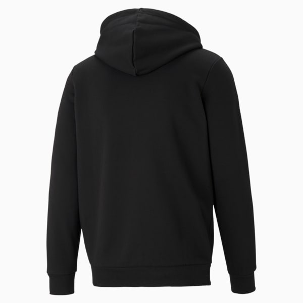Sudadera con capucha y logotipo Essentials con cremallera completa para hombre, Puma Black, extralarge