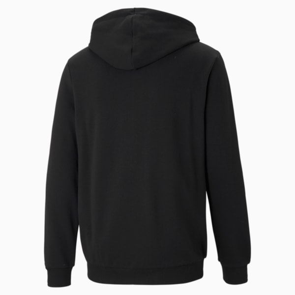 Small Logo Full-Zip Men's Hoodie, Puma Black, extralarge-IND