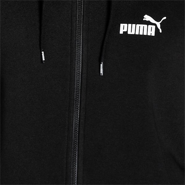 Small Logo Full-Zip Men's Hoodie, Puma Black, extralarge-IND
