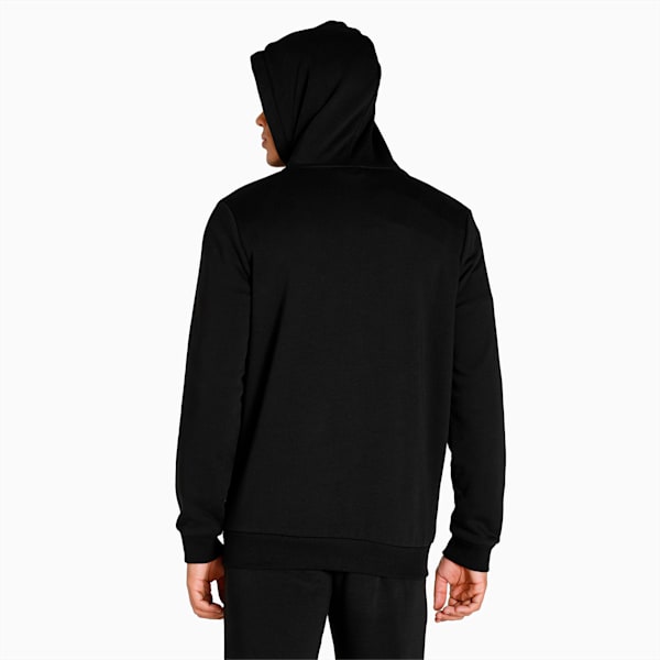 Small Logo Full-Zip Men's Hoodie, Puma Black, extralarge-IND