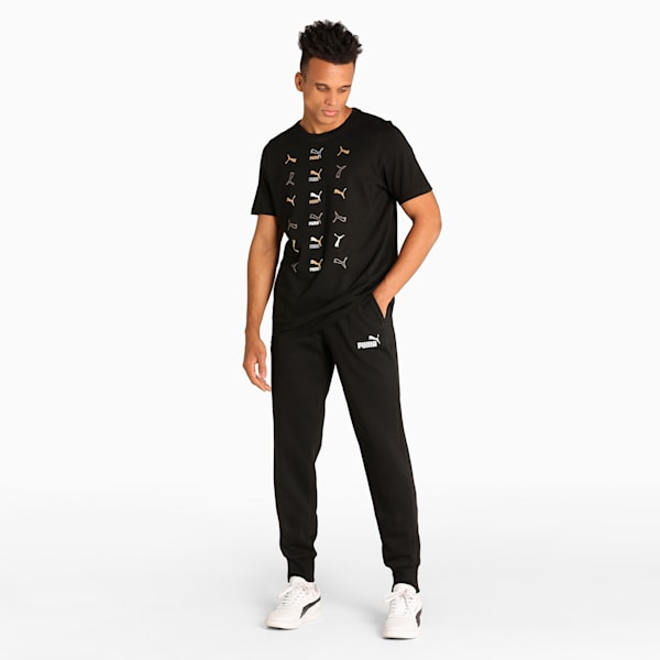 Logo Men's Regular Fit Knitted Pants, Puma Black, extralarge-IND