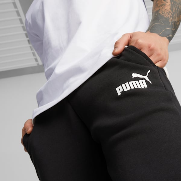 Logo Men's Regular Fit Knitted Sweat Pants, Puma Black, extralarge-IND
