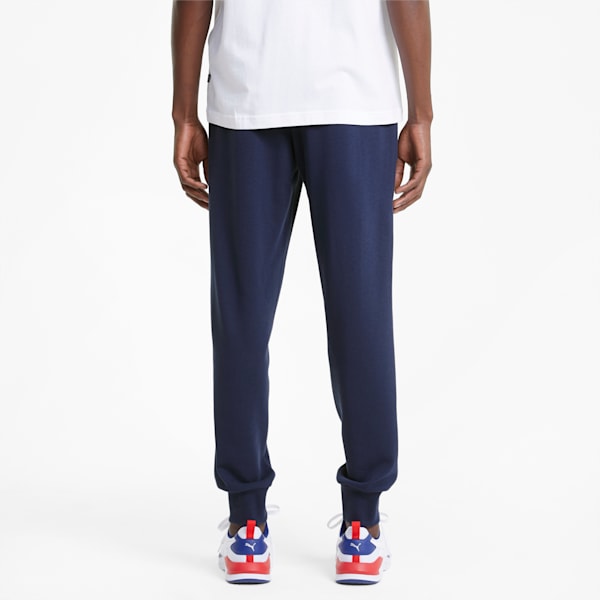 Logo Men's Regular Fit Knitted Sweat Pants, Peacoat, extralarge-IND