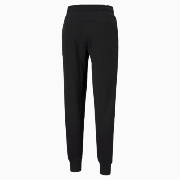 Logo Men's Regular Fit Knitted Sweat Pants, Puma Black-Cat, extralarge-IND