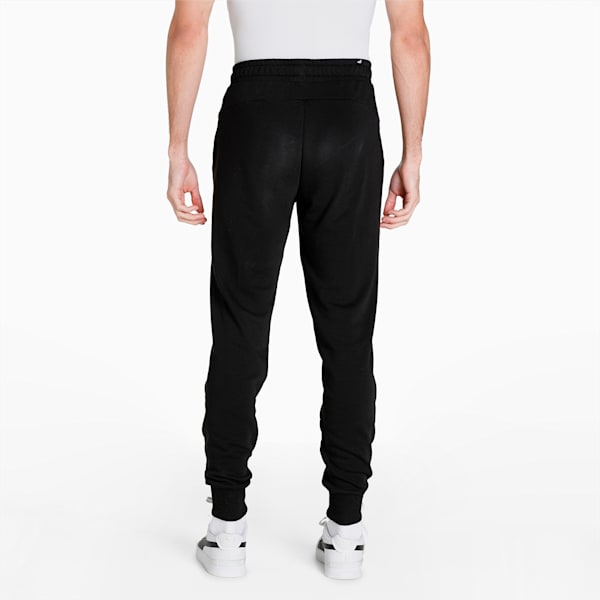 Logo Men's Regular Fit Knitted Sweat Pants, Puma Black-Cat, extralarge-IND