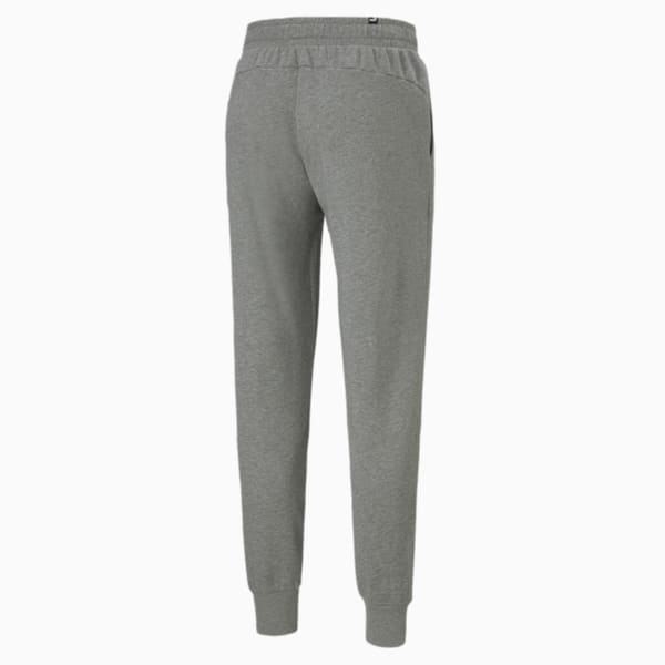 Logo Men's Regular Fit Knitted Sweat Pants, Medium Gray Heather-Cat, extralarge-IDN