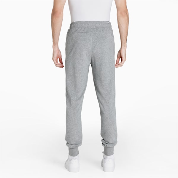 Logo Men's Regular Fit Knitted Sweat Pants, Medium Gray Heather-Cat, extralarge-IND