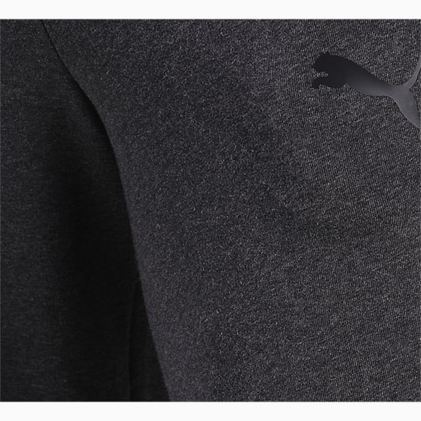 Logo Men's Regular Fit Knitted Sweat Pants, Dark Gray Heather-Cat, extralarge-IND