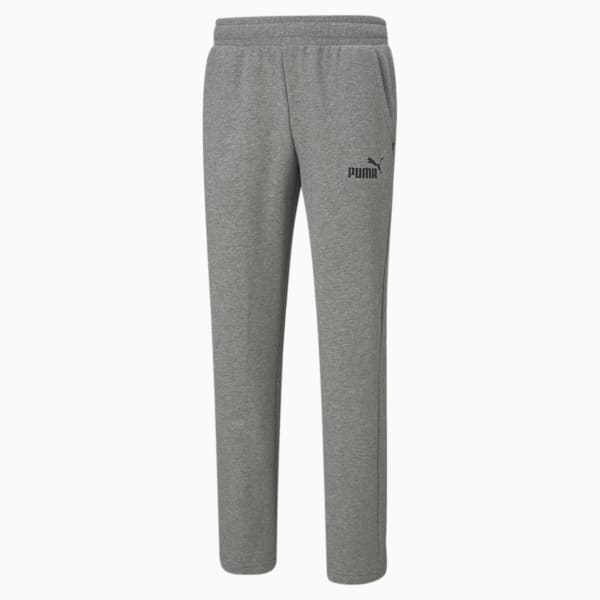 Logo Regular Fit Men's Knitted Sweat Pants, Medium Gray Heather, extralarge-IND