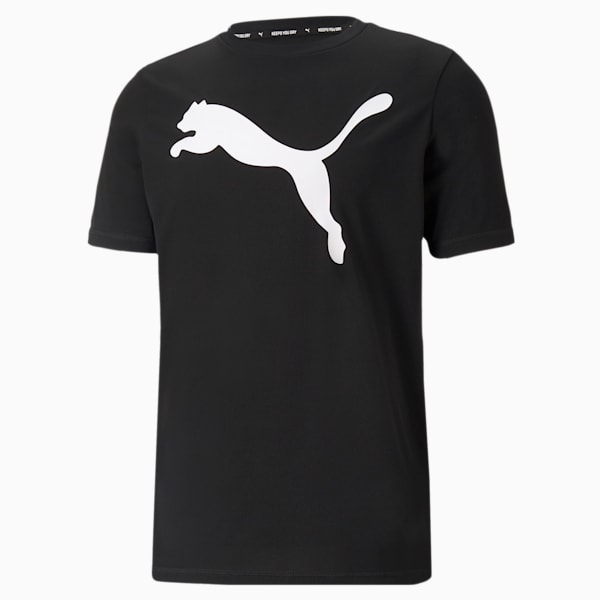 Active Big Logo Regular Fit Men's T-shirt, Puma Black, extralarge-IDN